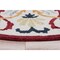 Homeroots 4 ft. Round Red & Ivory Floral Filigree Area Rug 396204 - alternate 3